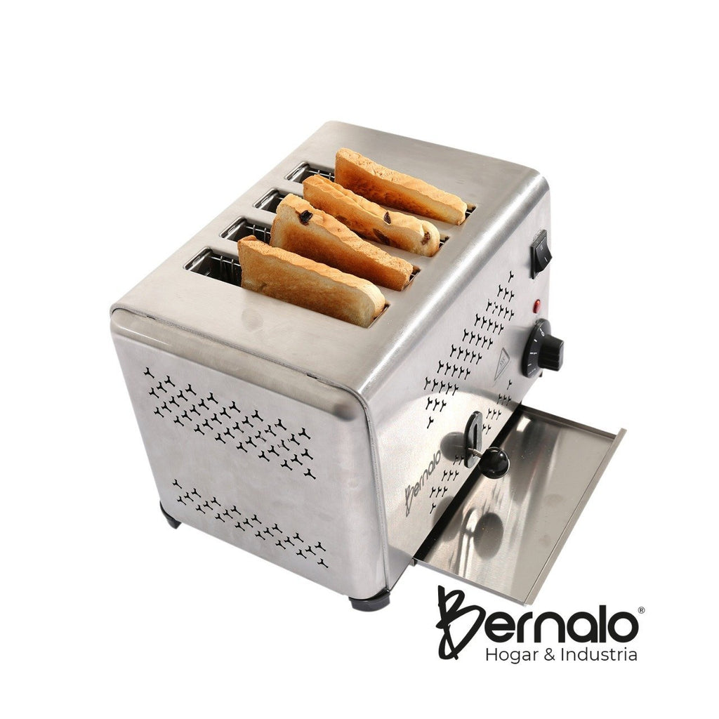 TOSTADOR DE PAN 4 REBANADAS ACERO INOX VOLTER